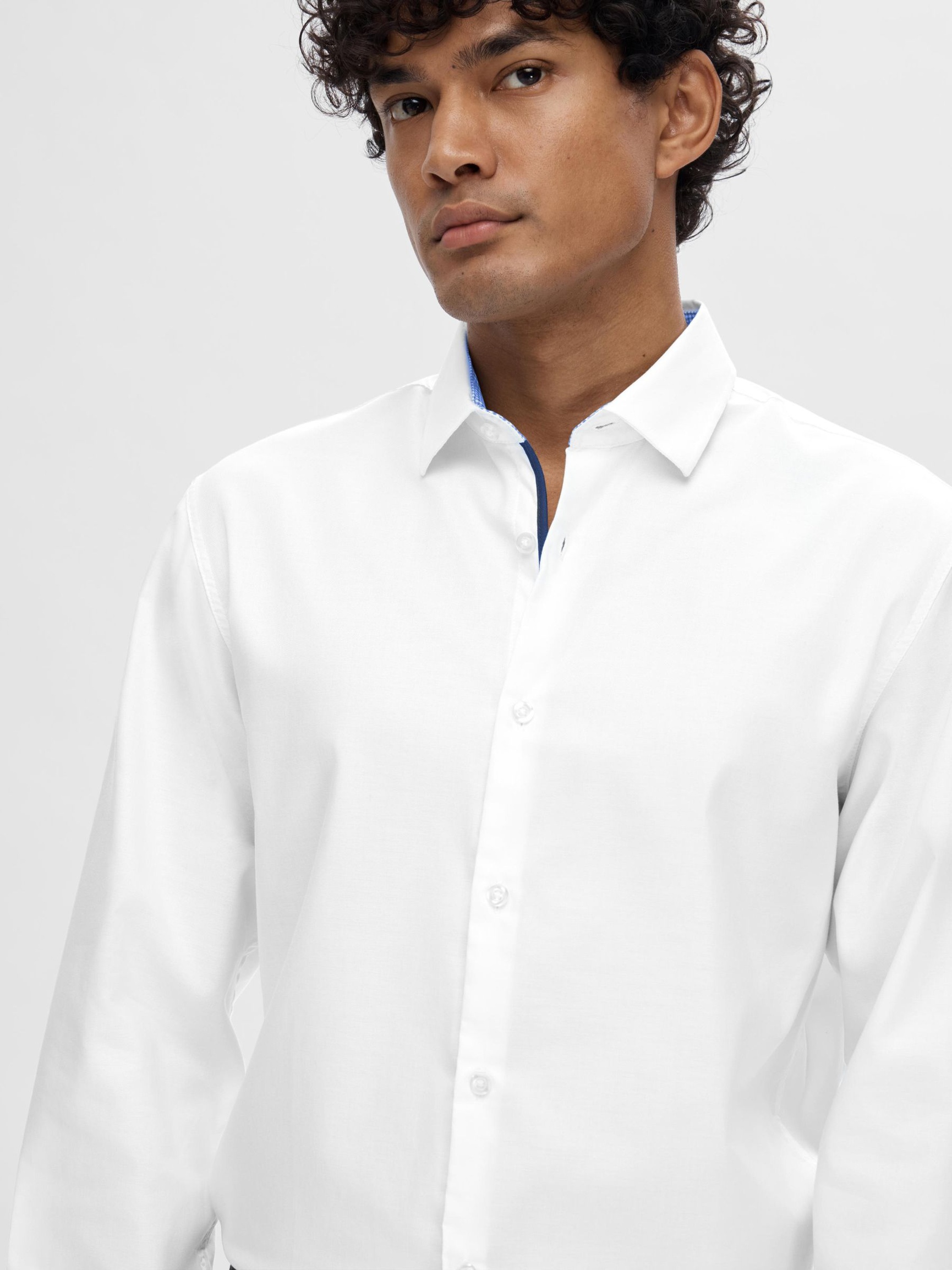 SLIM FIT SHIRT, Bright White, highres