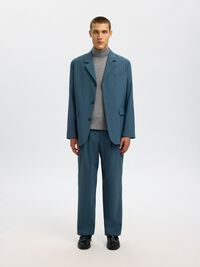 100% MERINO WOOL TURTLENECK, Medium Grey Melange, highres