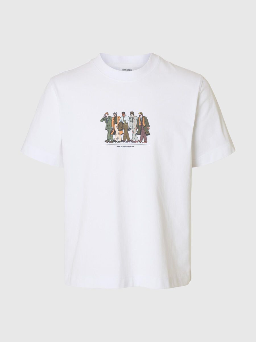 Product tile image - PRINTED REGULAR FIT T-SHIRT, Bright White | 16098577_BrightWhite_1212020