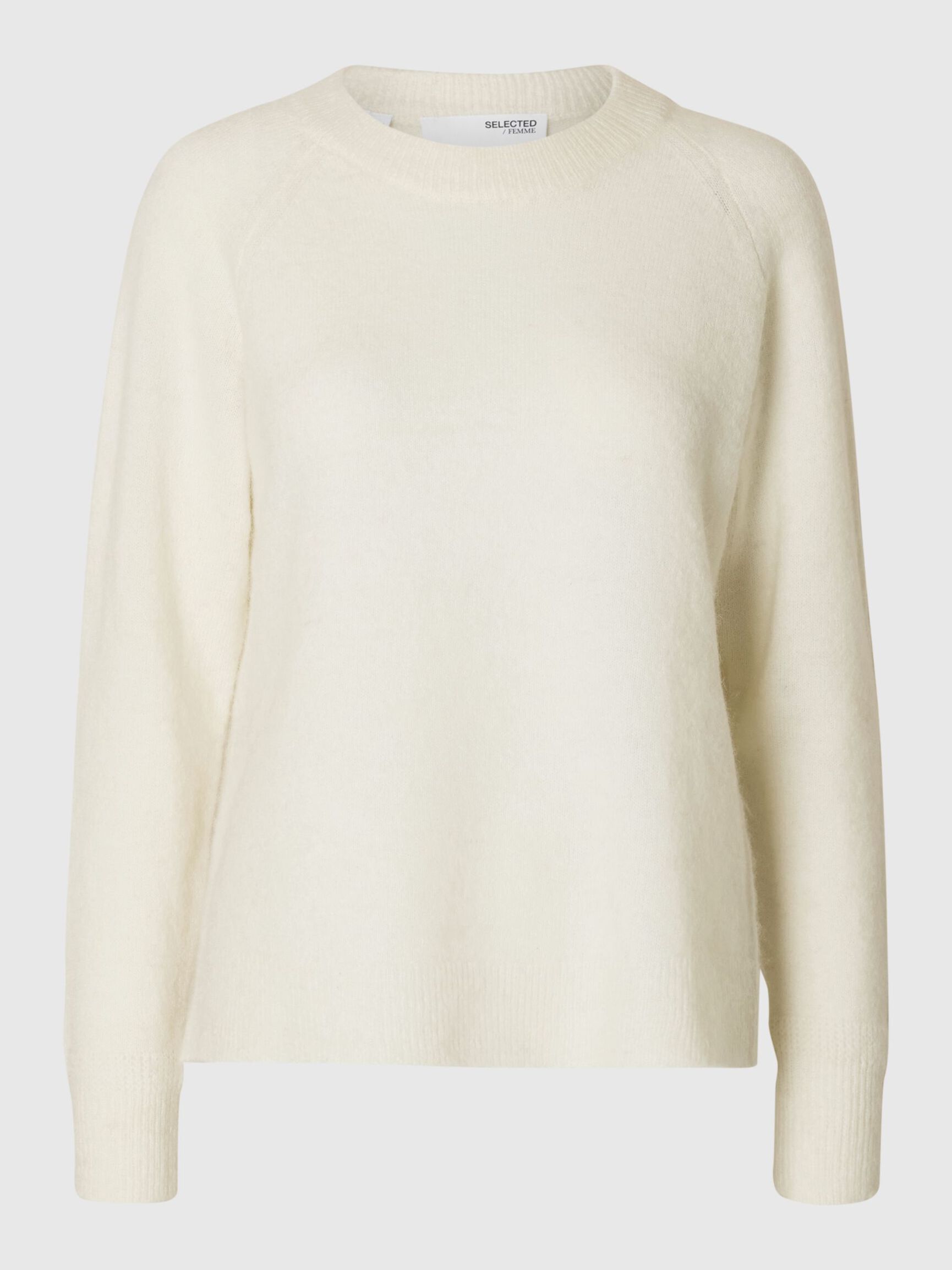 WOOL BLEND JUMPER, Snow White, highres