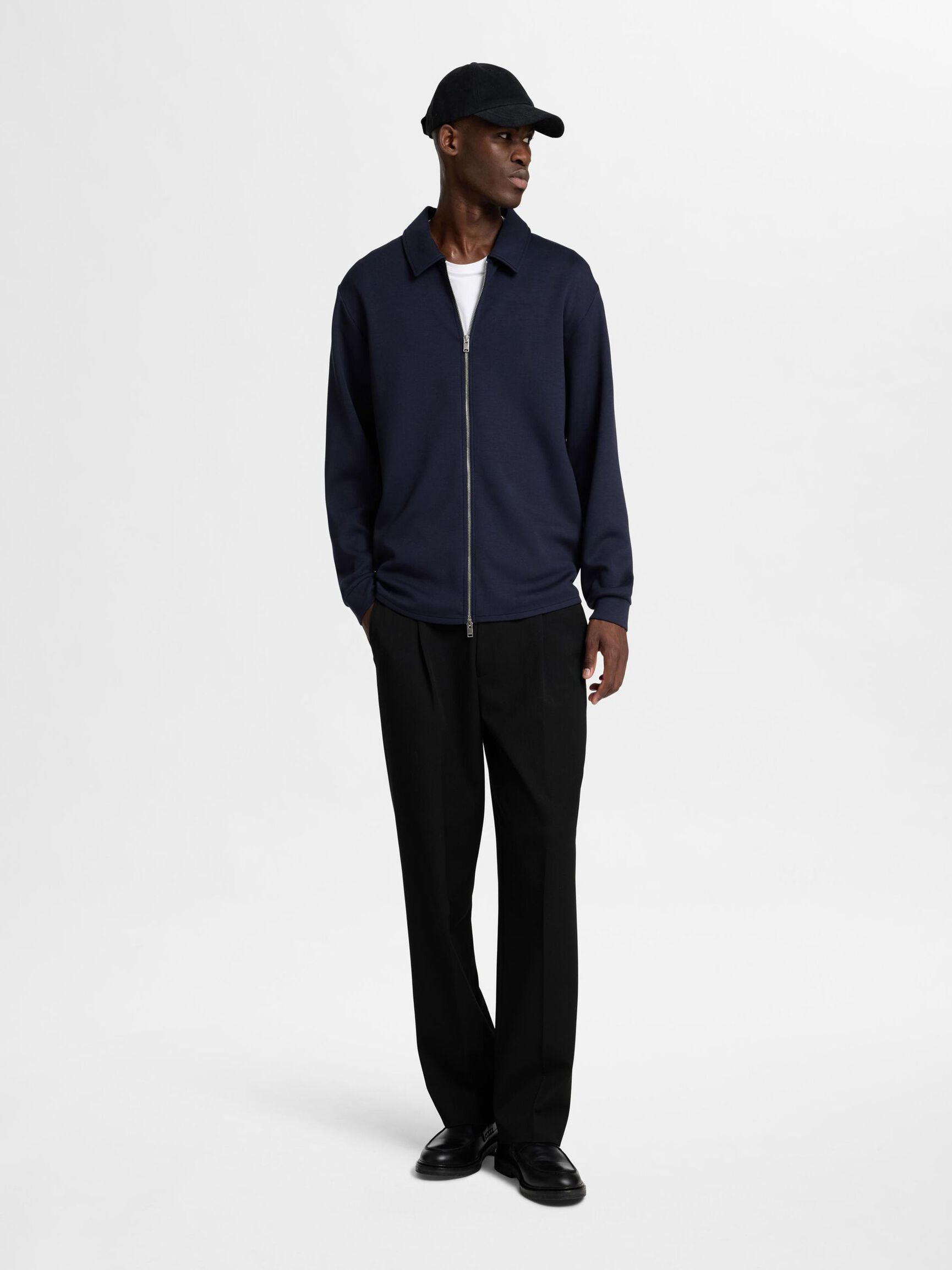 VISCOSE BLEND CARDIGAN, Sky Captain, highres