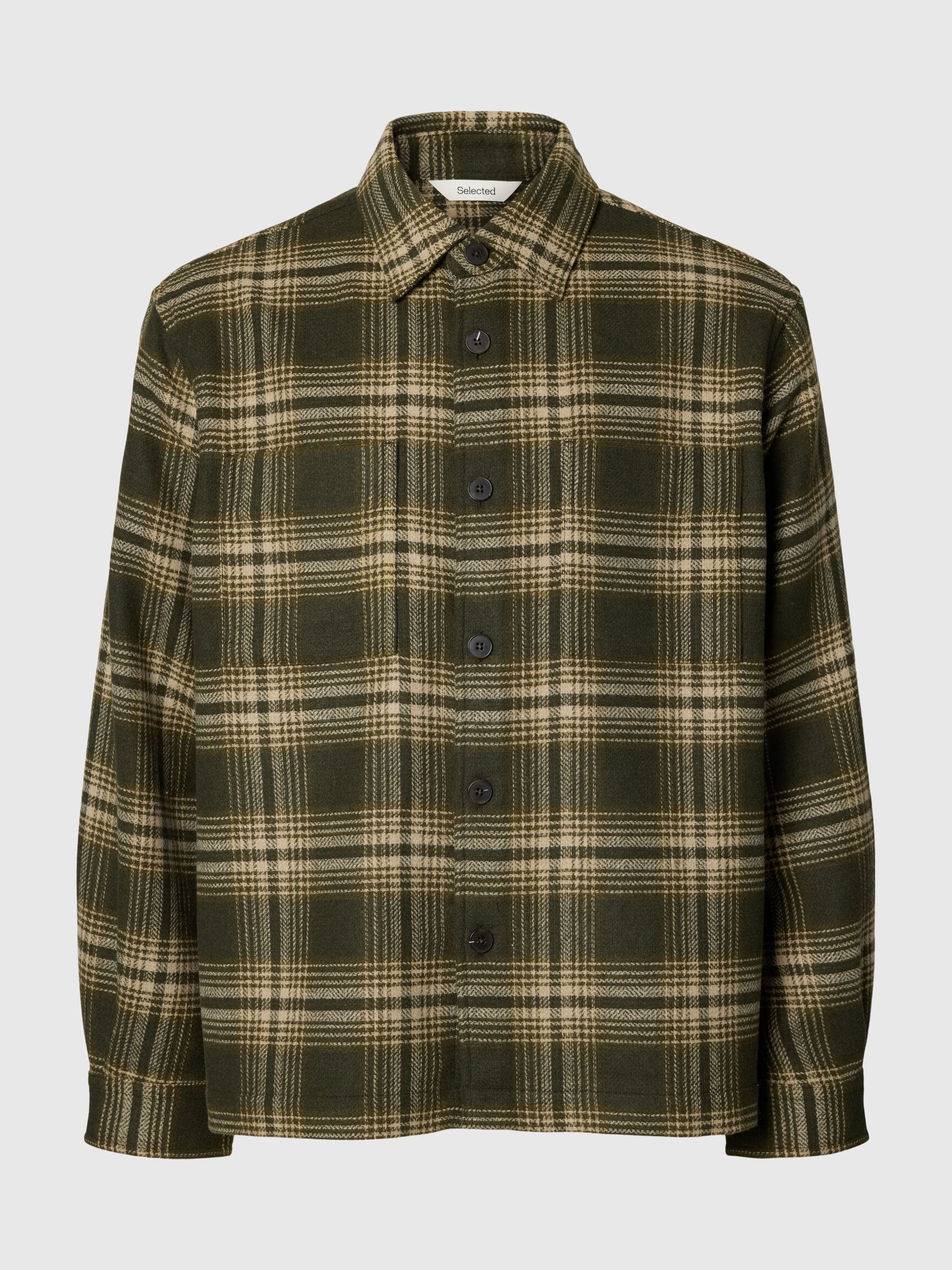 REGULAR FIT OVERSHIRT, Forest Night, highres