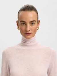 MERINO WOOL TURTLENECK, Winsome Orchid, highres