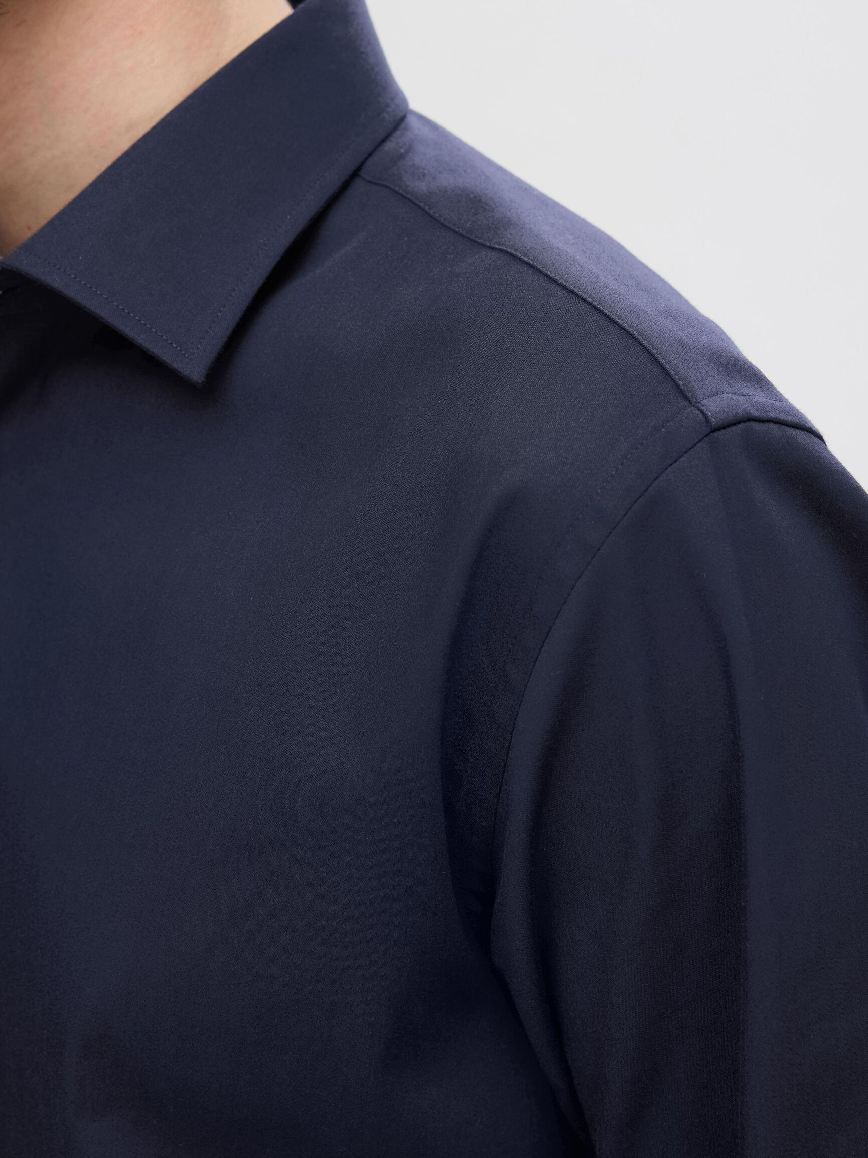 SLIM FIT STRETCH SHIRT, Sky Captain, highres