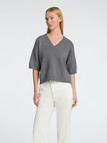 Selected VISCOSE BLEND KNITTED TOP, Medium Grey Melange, highres - 16096171_MediumGreyMelange_003.jpg