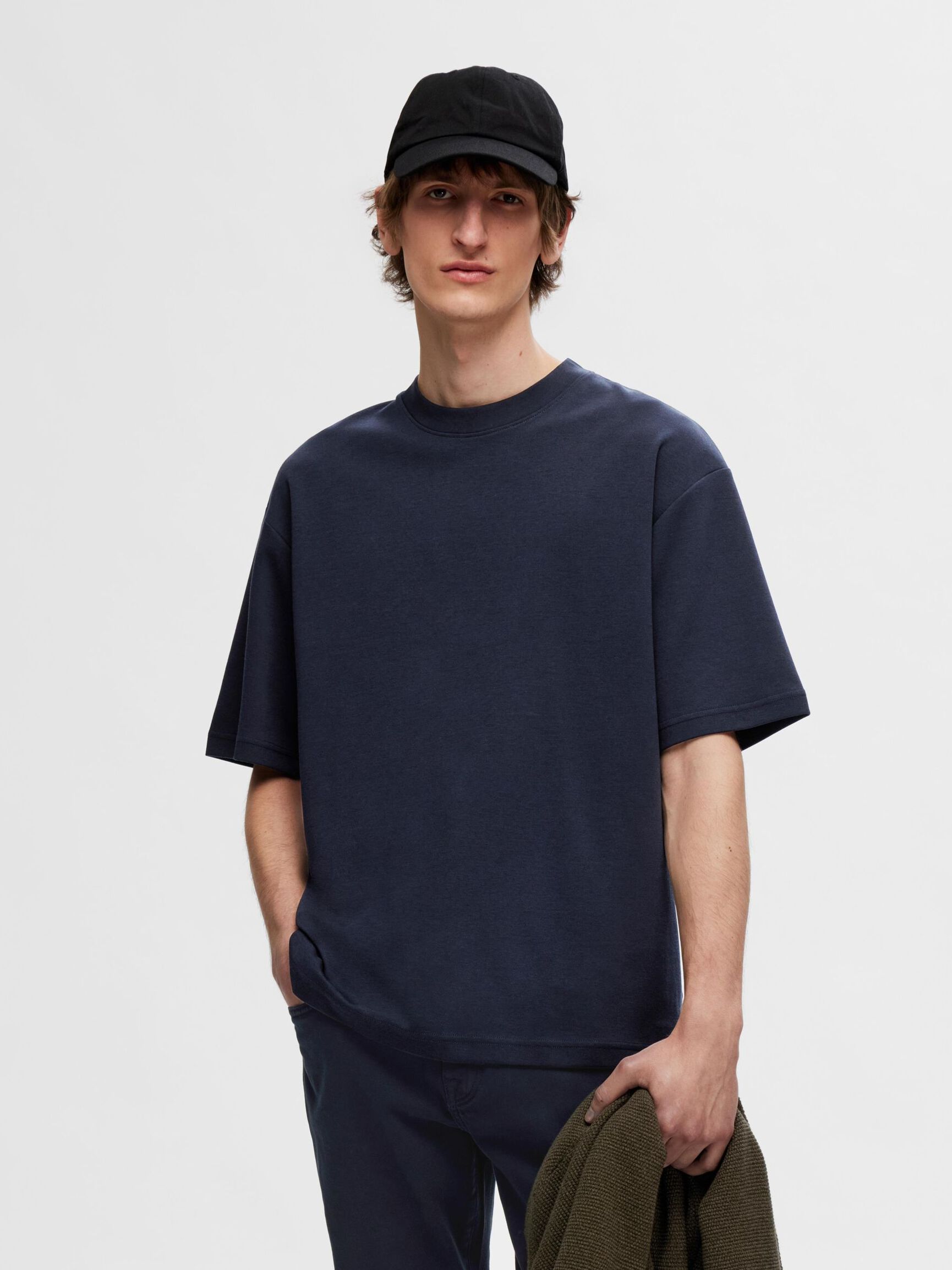 LOOSE FIT T-SHIRT, Sky Captain, highres