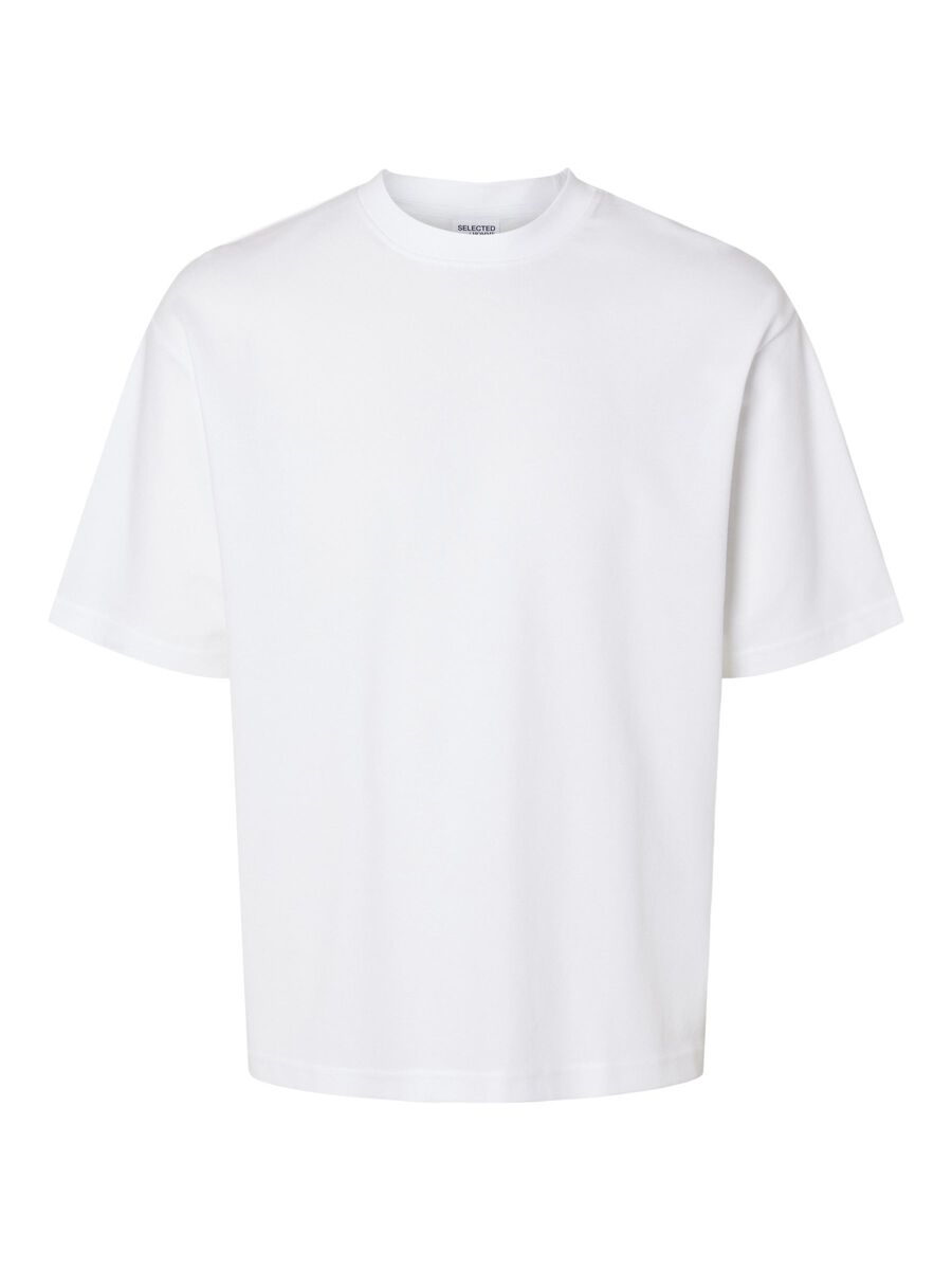Selected LOOSE FIT T-SHIRT, Bright White, highres - 16094143_BrightWhite_001.jpg