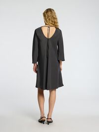 VISCOSE MINI DRESS, Volcanic Ash, highres