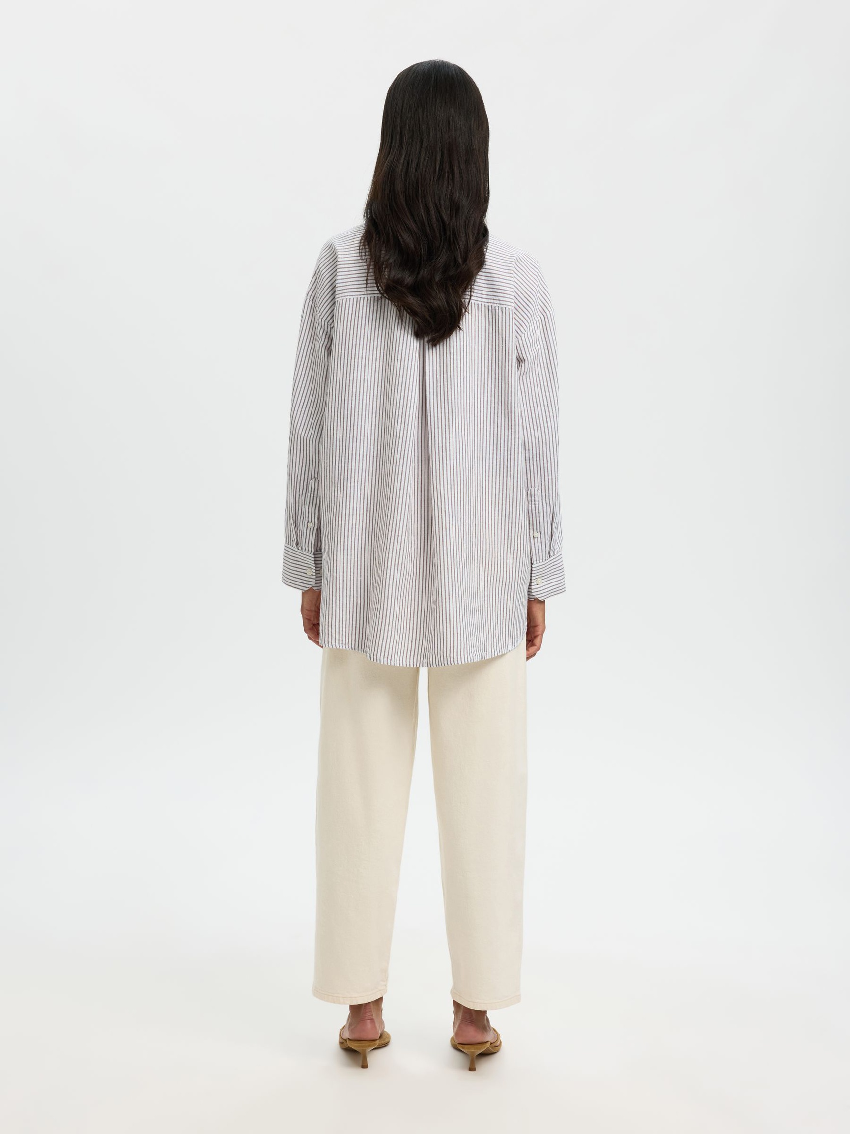 OVERSIZE CHEMISE EN LIN MÉLANGÉ, Bright White, highres