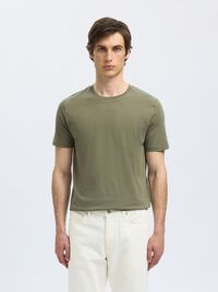3-PACK COTTON T-SHIRT, Oatmeal, highres