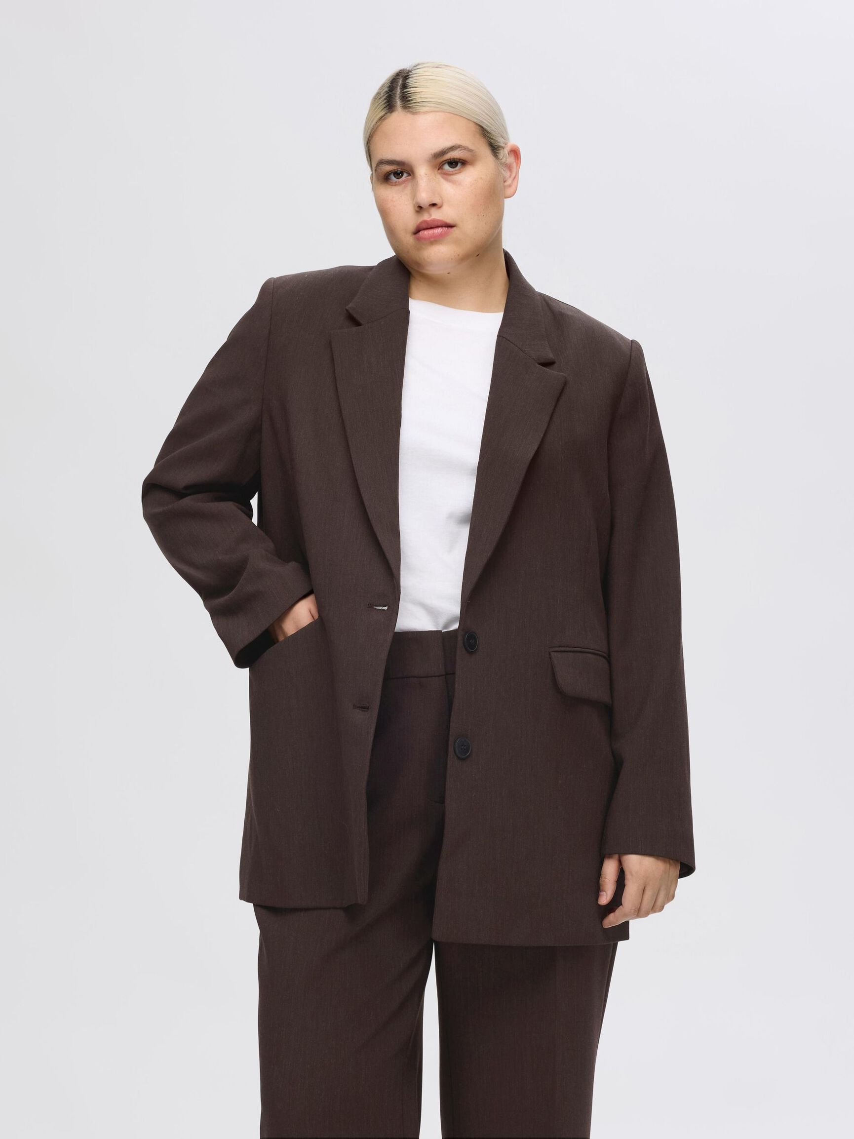 RELAXED FIT BLAZER, Coffee Bean, highres