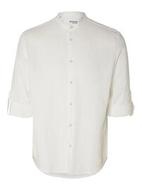 100% LEINEN LANGARMHEMD, Bright White, highres