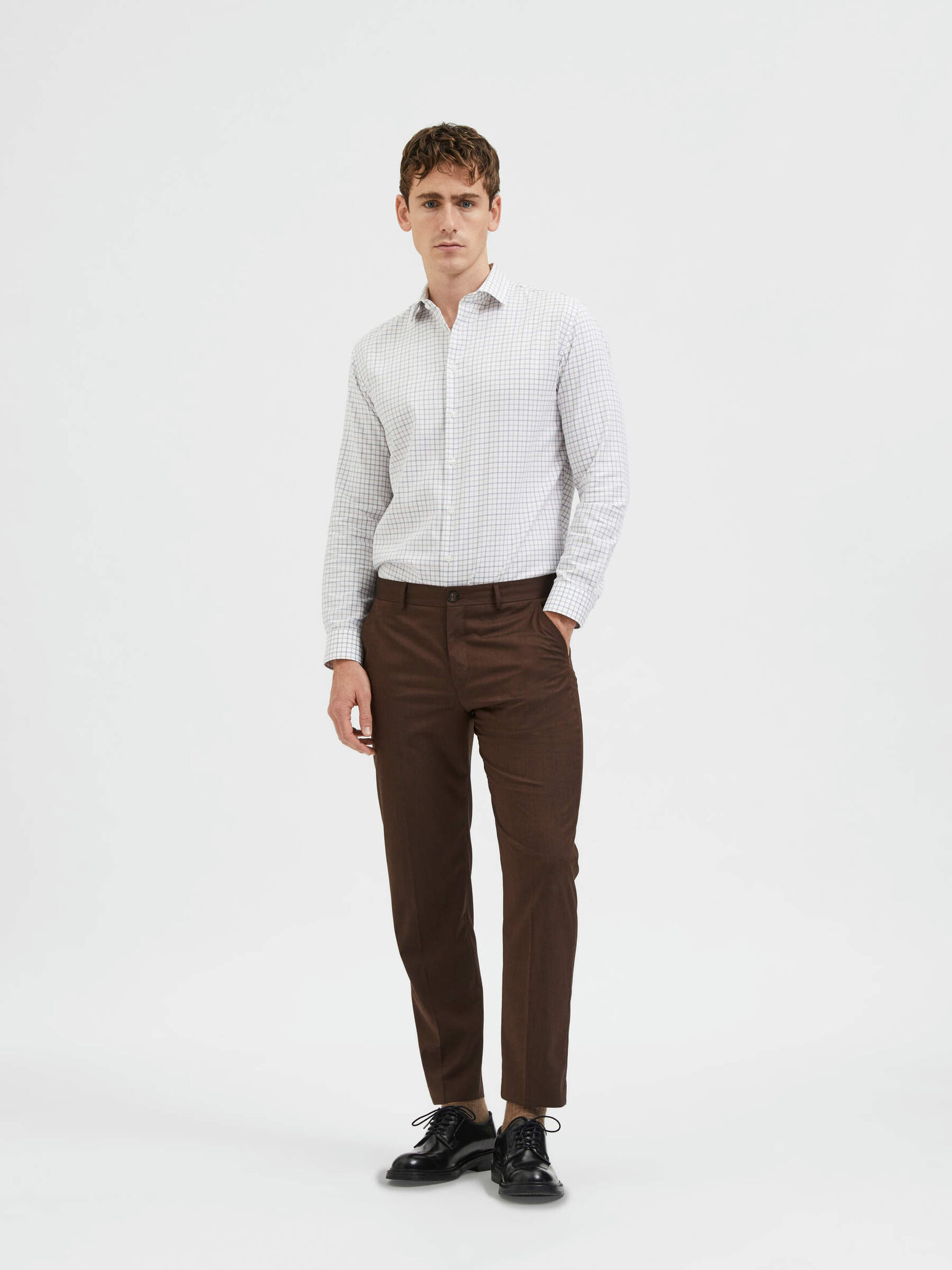 175 COUPE SLIM PANTALON, Shaved Chocolate, highres