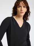 Selected GEDRAPEERD TOP MET V-HALS, Black, highres - 16096011_Black_006.jpg