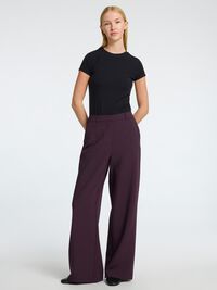 VISCOSEMIX WIDE LEG BROEK, Plum Perfect, highres
