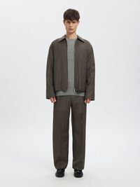 WOOL OVERSHIRT, Major Brown, highres