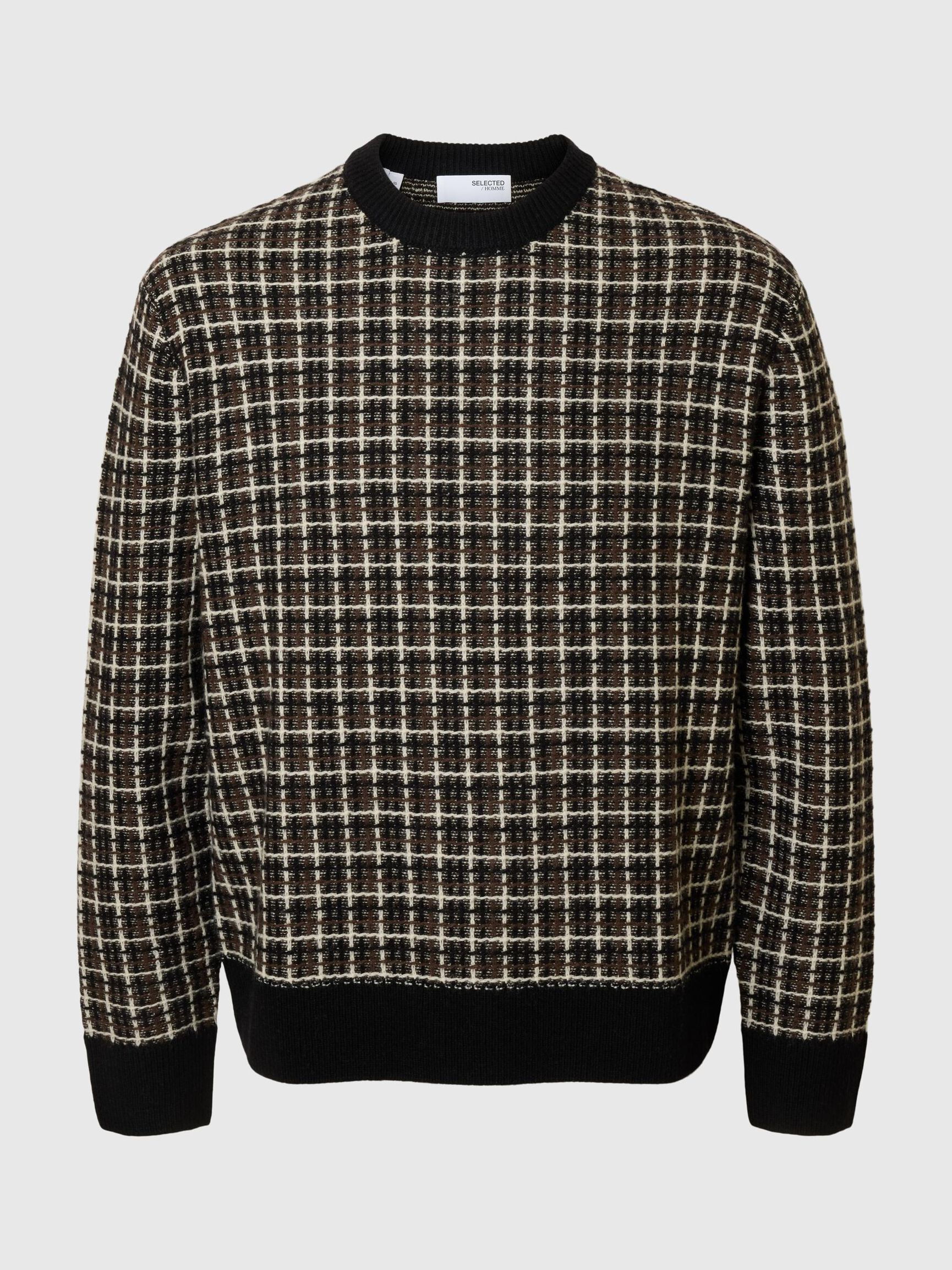 ULDBLANDING SWEATER MED RUND HALS, Black, highres