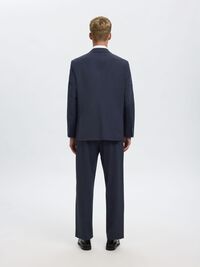 RELAXED FIT DOUBLE-BREASTED BLAZER, Dark Navy, highres