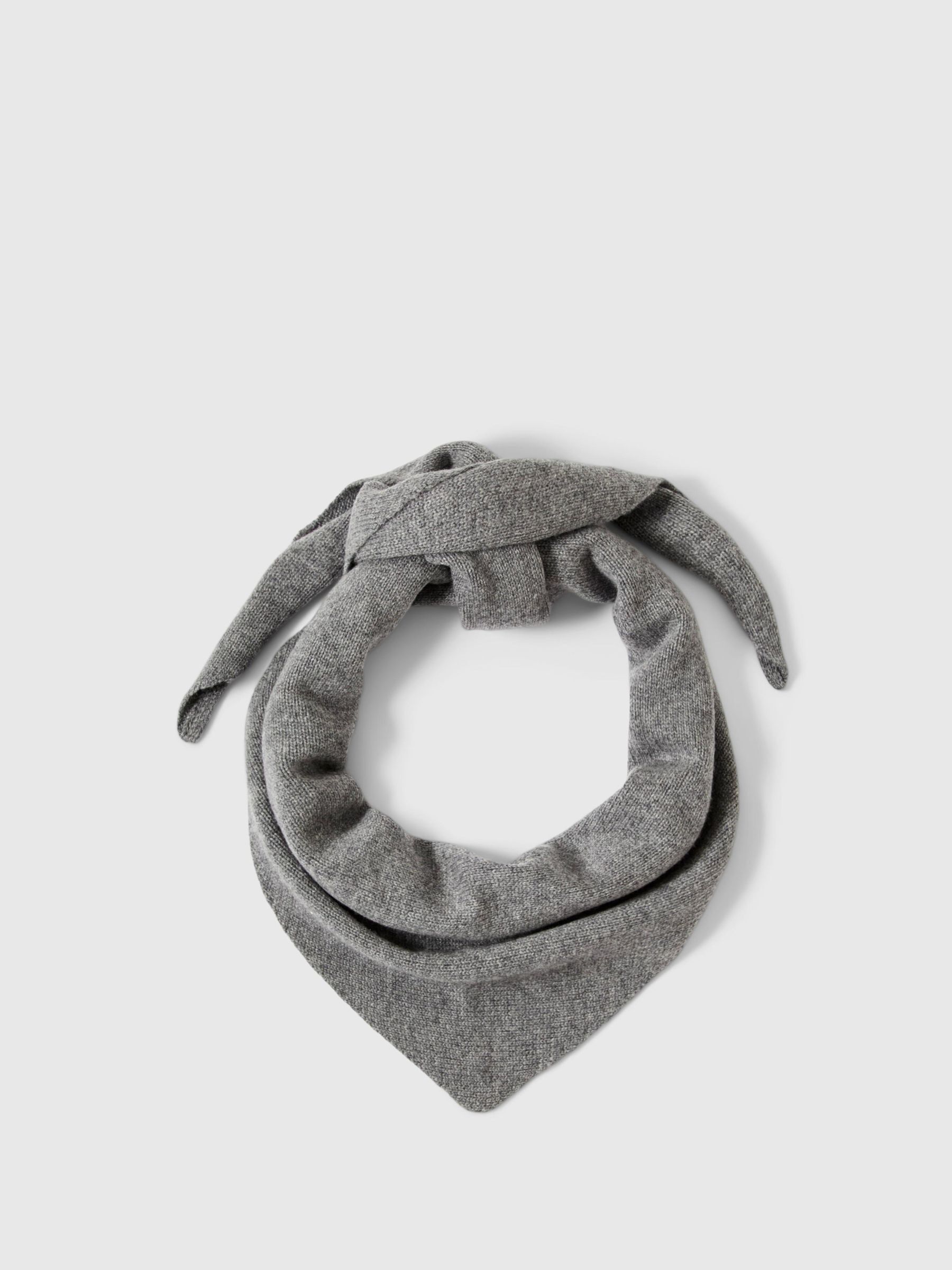CASHMERE BLEND SCARF, Medium Grey Melange, highres