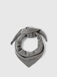 CASHMERE BLEND SCARF, Medium Grey Melange, highres
