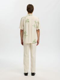 REGULAR FIT SHORT SLEEVED SHIRT, Egret, highres