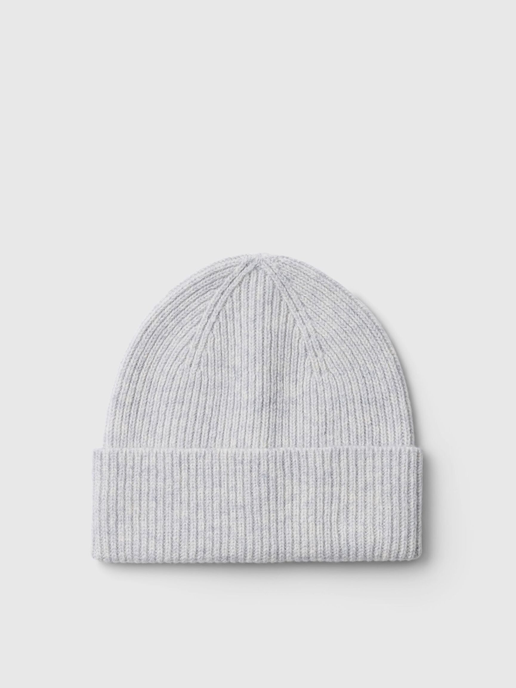 100% MERINO WOOL BEANIE, Light Grey Melange, highres