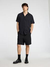 CUBANSK KRAVE SKJORTE, Black, highres