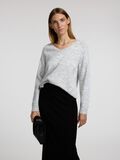 Selected WOOL BLEND V NECK PULLOVER, Light Grey Melange, highres - 16094268_LightGreyMelange_008.jpg