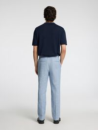MEZCLA DE LINO PANTALONES DE TRAJE, Light Blue, highres