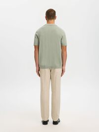 DZIANINOWA KOSZULA POLO, Aqua Gray, highres