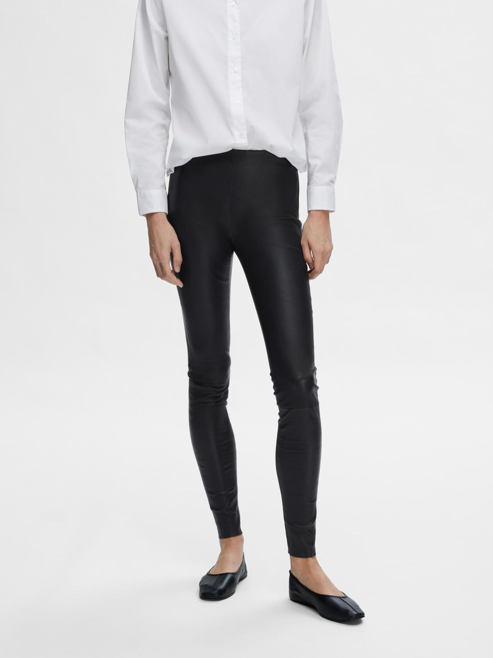 LAMM LEDER LEGGINGS, Black, highres