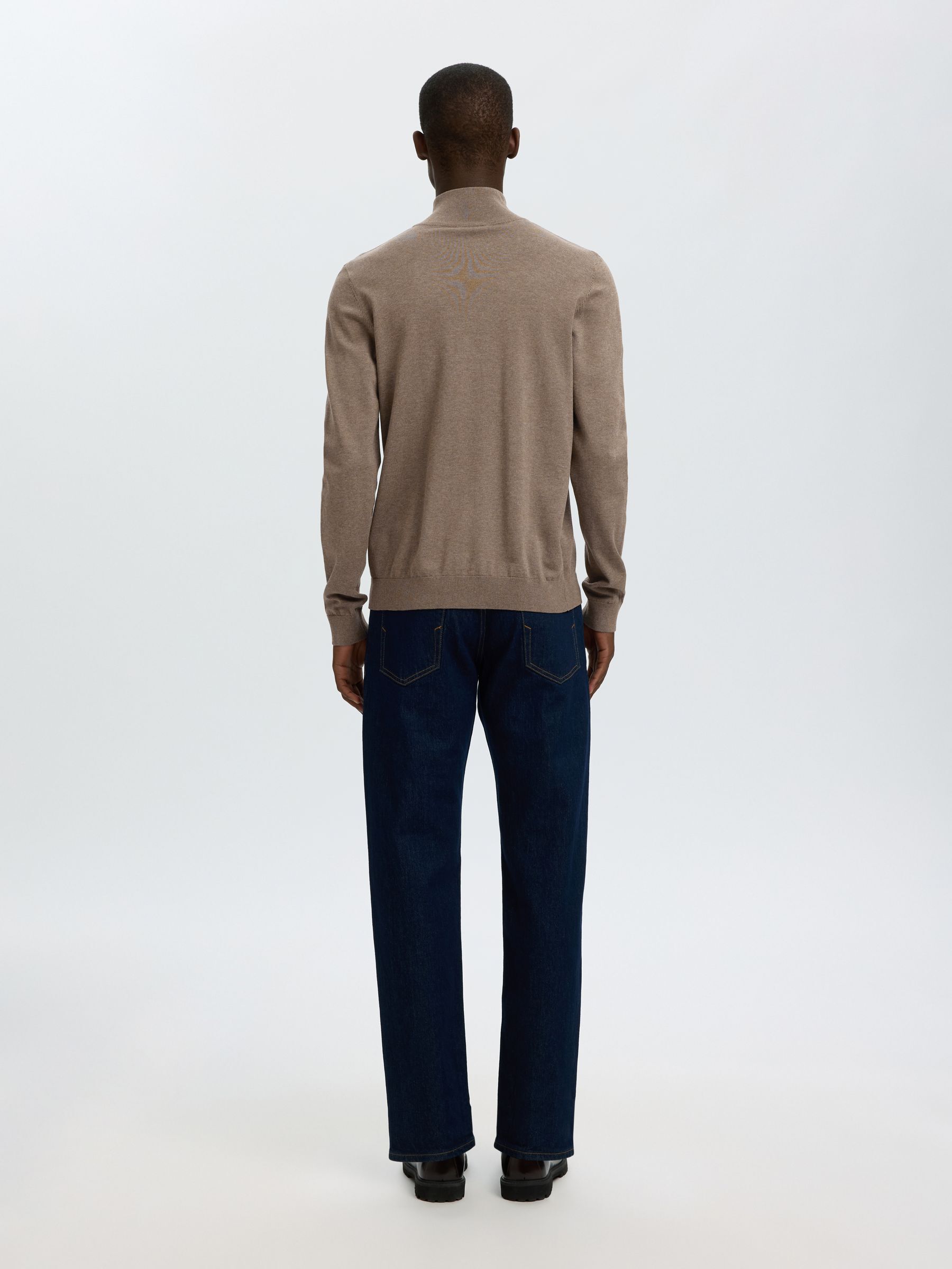 ZIP-UP CARDIGAN, Teak, highres