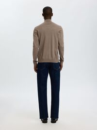 ZIP-UP CARDIGAN, Teak, highres