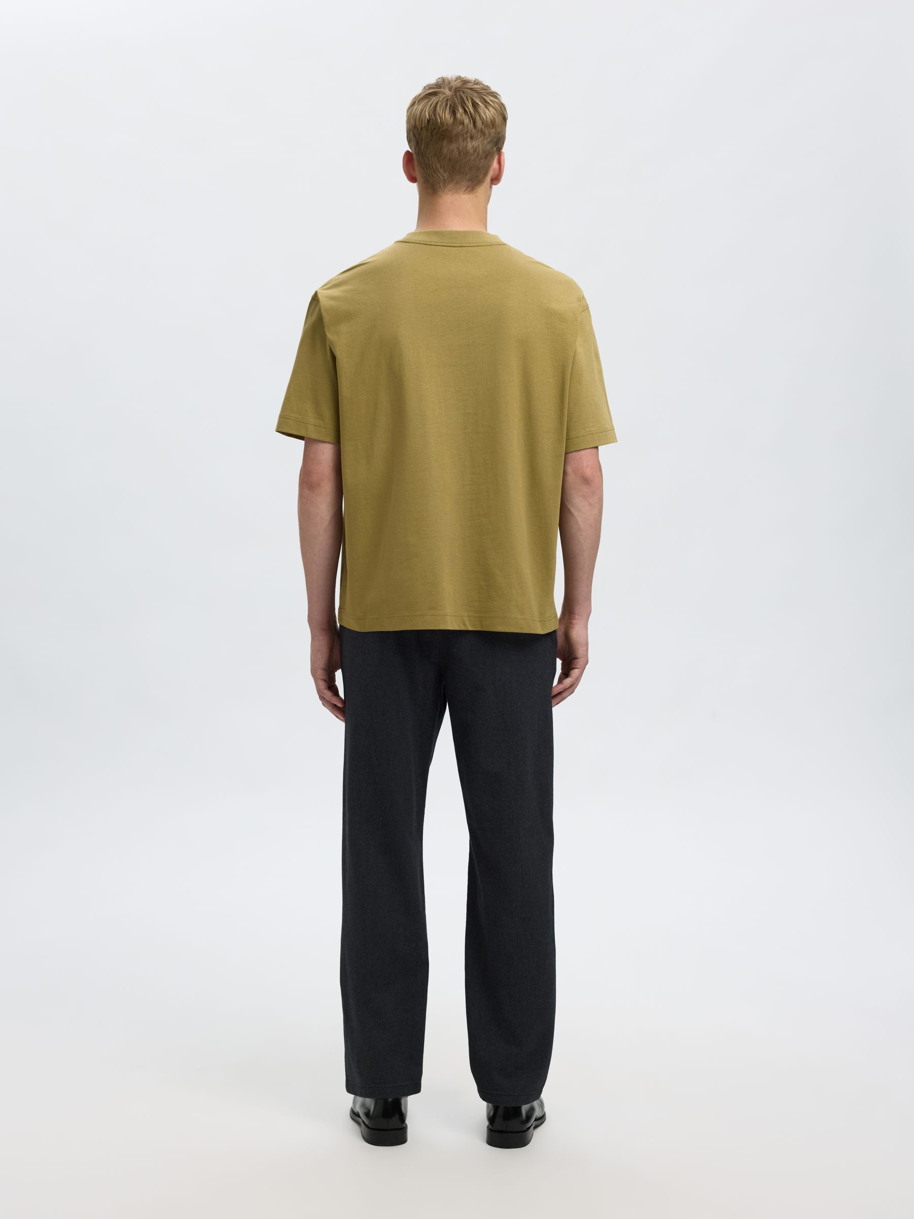 COTTON  SHORT-SLEEVED T-SHIRT, Dried Herb, highres