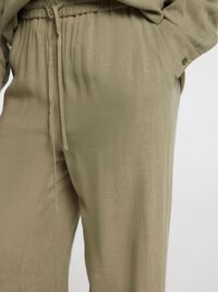 VISCOSE BLEND TROUSERS, Vetiver, highres