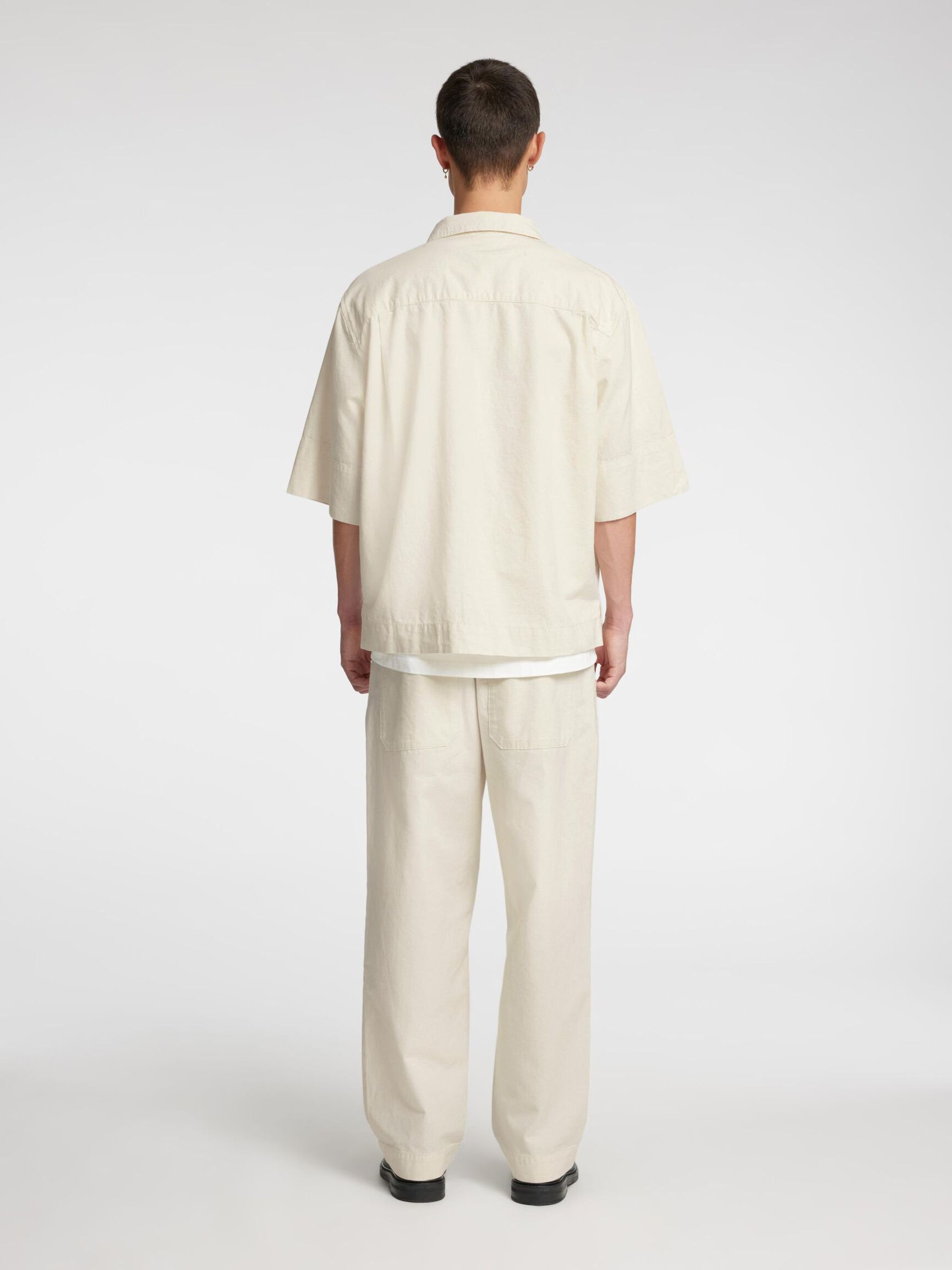 MEZCLA DE ALGODÓN PANTALONES CORTE HOLGADO, Coconut Milk, highres