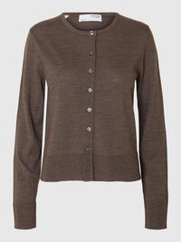 100% MERINOULD STRIKKET CARDIGAN, Delicioso, highres