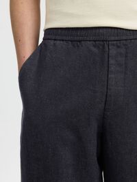 BUKSER MED BARREL-FIT, Dark Navy, highres