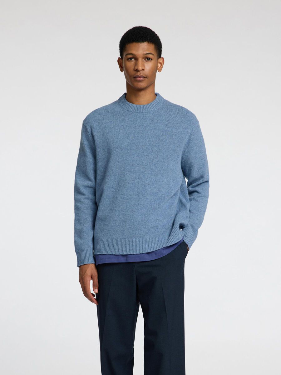 Selected 100% WOL SWEATER, Oceana, highres - 16097133_Oceana_1168149_003.jpg