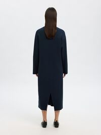 MAXI GEBREIDE JURK, Dark Sapphire, highres