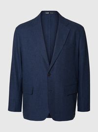 LEINENMIX EINREIHIGER BLAZER, Outer Space, highres