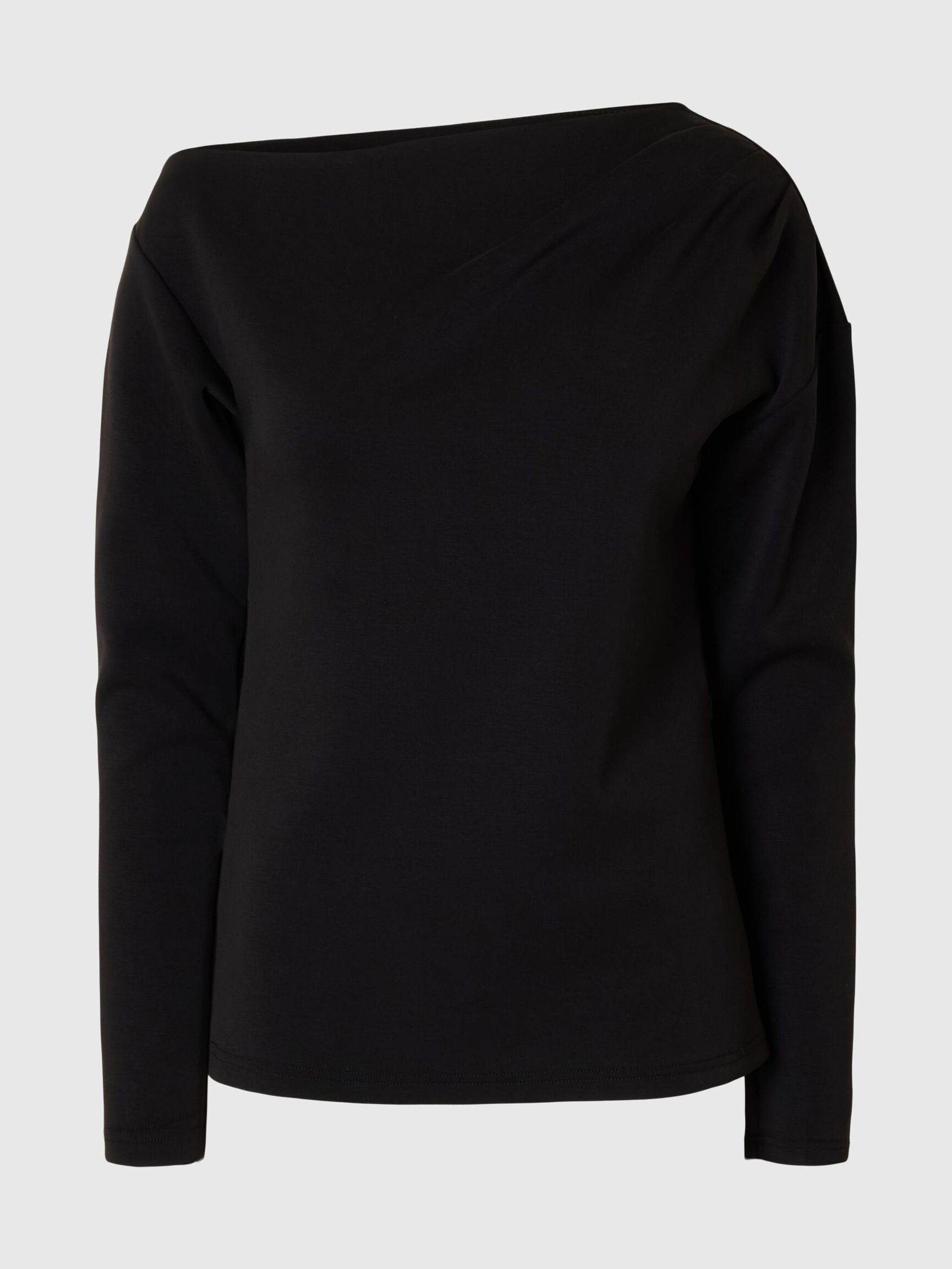 LANGE MOUWEN OFF-SHOULDER TOP, Black, highres