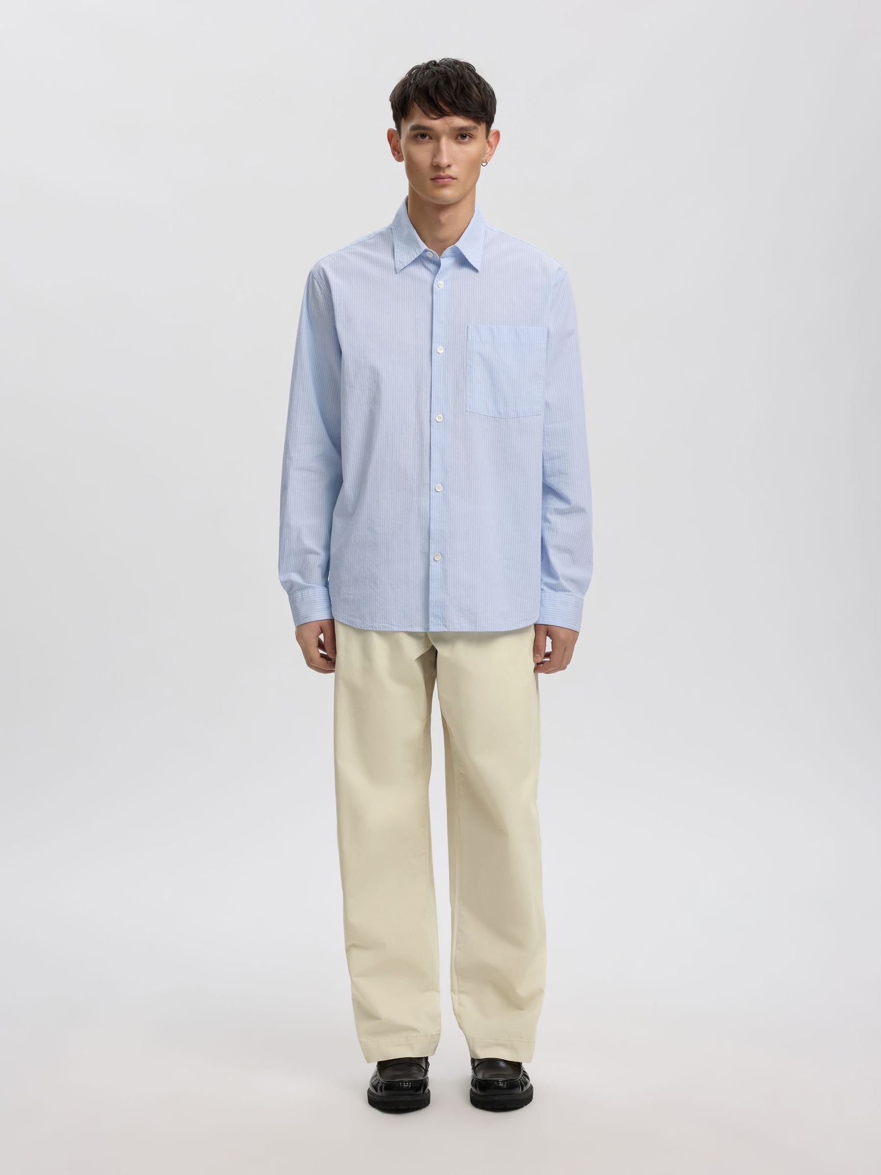 LOOSE FIT CHINOS, Dawn Blue, highres