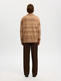 RELAXED FIT KNITTED PULLOVER, Chocolate Chip, highres