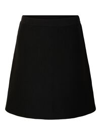 KNITTED MINI SKIRT, Black, highres
