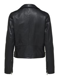 CLASSIC LEREN JAS, Black, highres
