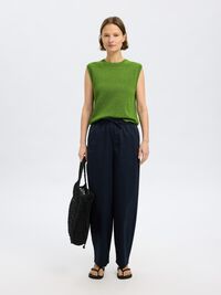 COTTON BLEND KNITTED VEST, Spindle Tree, highres