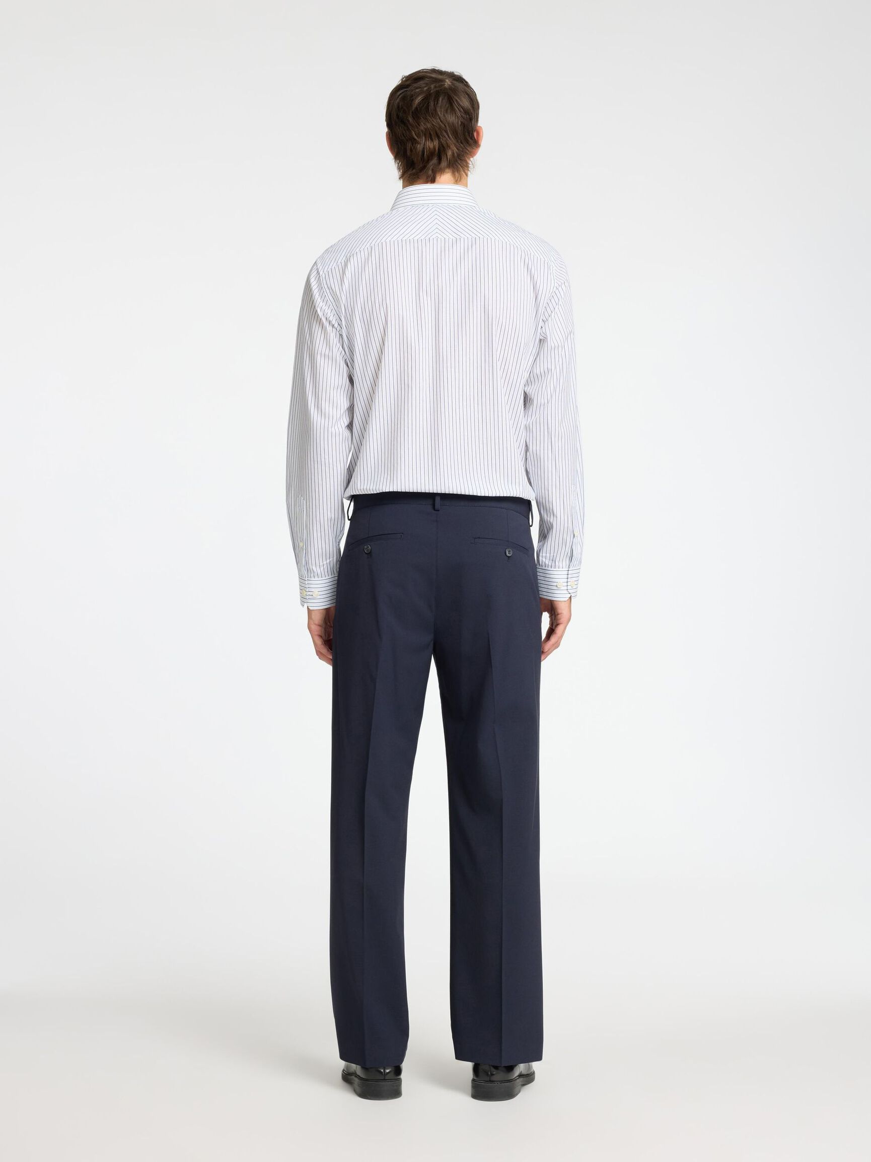 100% COTTON SLIM FIT SHIRT, Bright White, highres