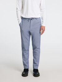SLIM TAPERED LINEN BLEND TROUSERS, Cashmere Blue, highres