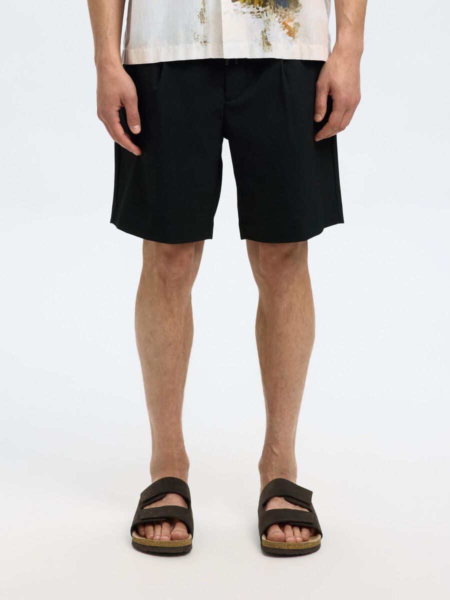 Selected DRAWSTRING SHORTS, Black, highres - 16096750_Black_003.jpg